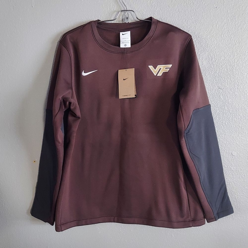 Nike Women's Therma-FIT Long-Sleeve Coach Crew Top - Size Large